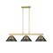 Z-Lite Cobalt Billiard, 3-Light, 14.25 In.W x 49.75 In.L x 10.5 In.H, Modern Gold/Smoke 152MGLD-ARS - alternate 5